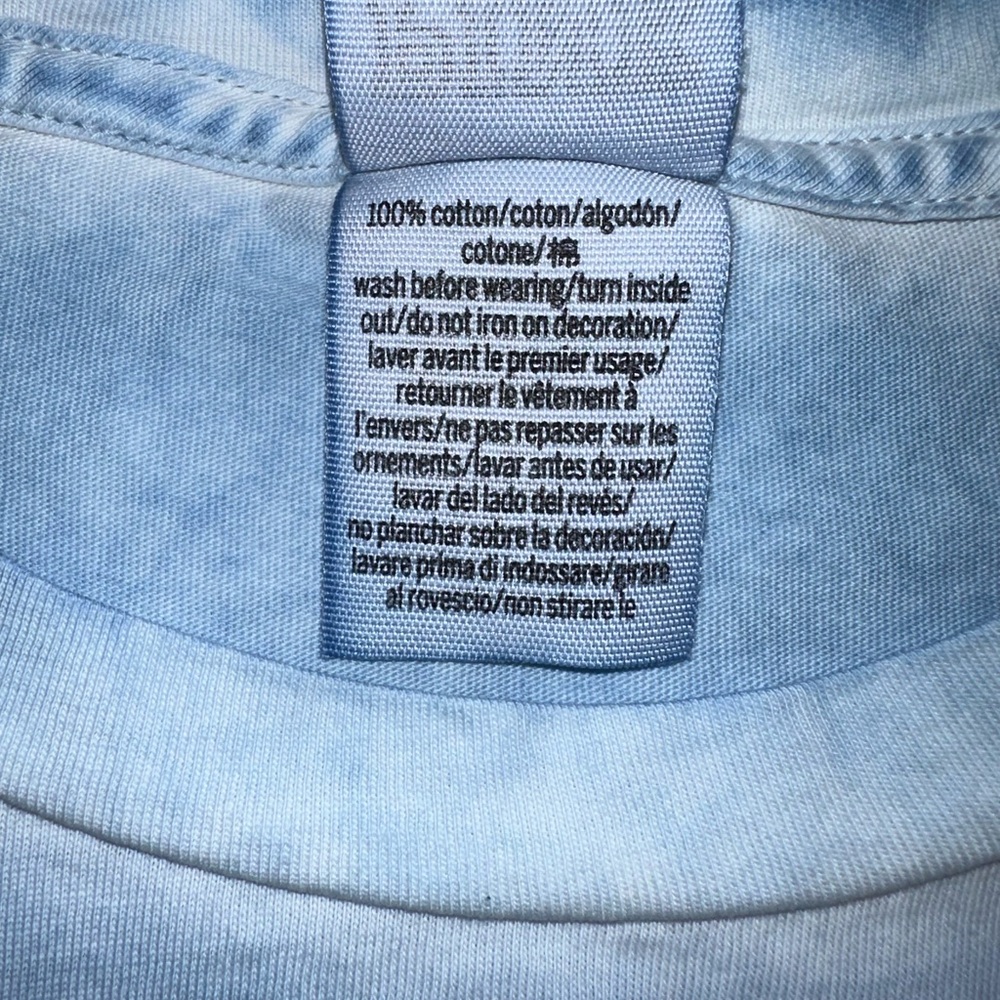 Victoria's Secret PINK Campus Tee Shirt Powder Blue XS - Picture 5 of 6